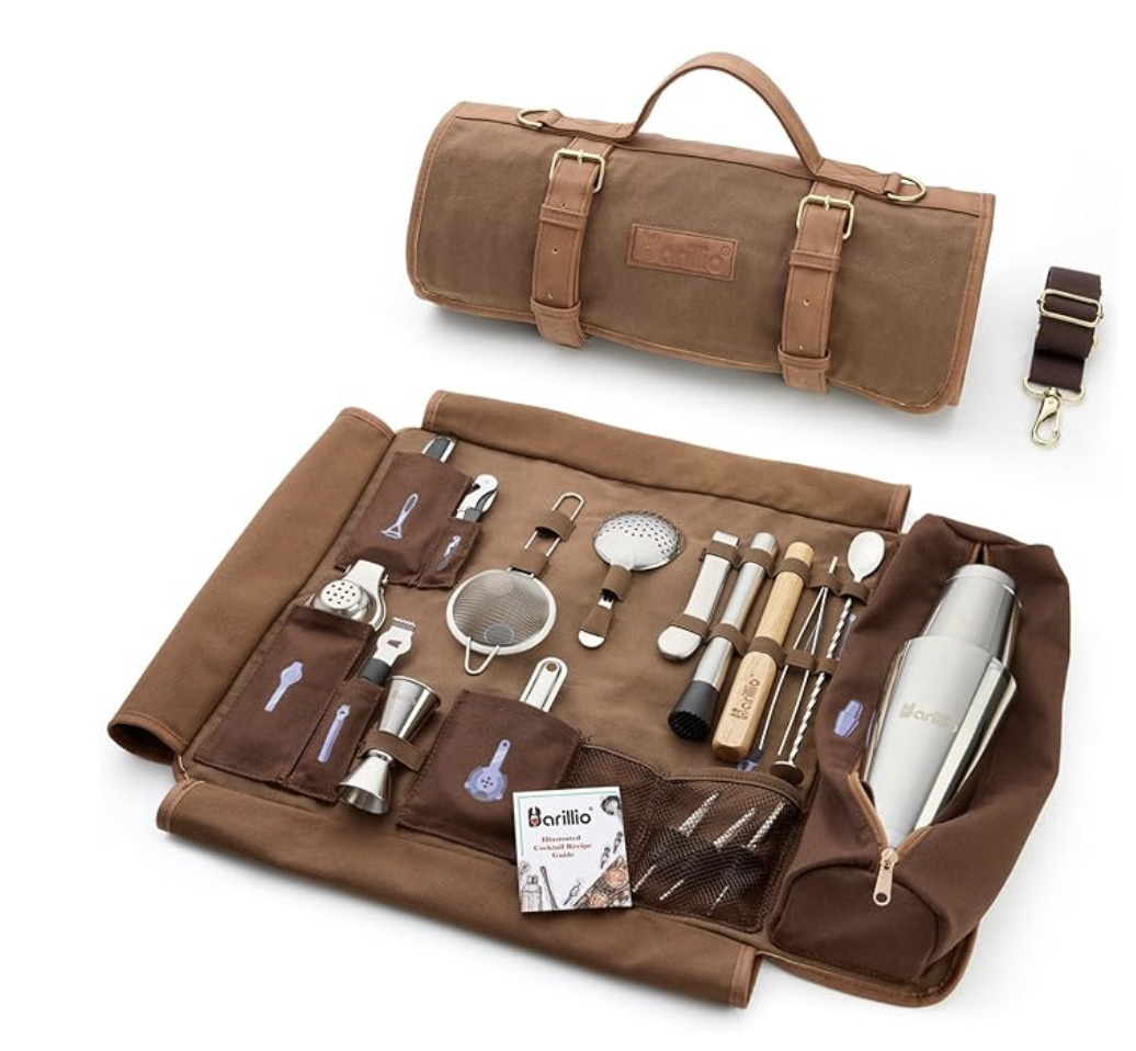 Barillio Bartender Kit Bag with Cocktail Shaker Set ($96)